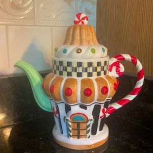 Mackenzie-Childs Candy Cottage Teapot